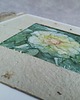 kartki scrapbooking Kartka okolicznościowa - żółta piwonia. Akwarela i papier czerpany.