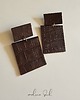 kolczyki - inne Kolczyki RAW, duże skórzane kolczyki brazowe skora krokodyla