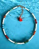 chokery Summer collection: naszyjnik - choker : muszla biała i lawa multicolor