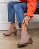botki damskie SKÓRZANE BOTKI DO KOSTKI ZAPATO 501 CAPUCCINO