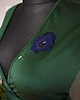 broszki Granatowa broszka soutache