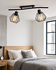 plafony Czarna 2-płomienna lampa sufitowa do salonu z regulacją VOSS LOFT