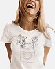 t-shirt damskie Koszulka kwiaty line art rośliny natura aparat