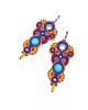 kolczyki soutache Margo kolczyki sutasz z niebieskim jadeitem długie kolorowe wiosenne
