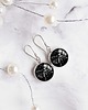 kolczyki srebrne BLACK MARBLE kolczyki srebrne artystyczne subtelne