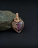 wisiory Zoisyt z rubinem wisiorek  wire wrapping