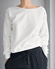 bluza bez kaptura damska Biała bluza cięta ze ściągaczami