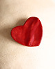 broszki Broszka czerwone serce, ceramika