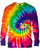 bluza bez kaptura damska Bluza Bez Kaptura Damska DR.CROW Tie Dye