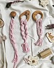 niemowlak - inne Różowa zawieszka do smoczka, makrama