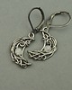 kolczyki wire wrapping Małe kolczyki księżyce kamień księżycowy wire wrapping