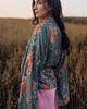 bluzki kimonowe damskie Kimono Bloom turkus SHORT