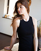 topy damskie Top na szelkach-czarny(LA-064)