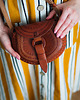 torby na ramię Torebka skórzana ręcznie robiona góralska camelowa torebka  mała Diego