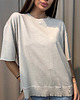 t-shirt damskie T-shirt basic Grigio Chiaro