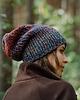 czapki damskie MAXCOLOR zimowa czapka beanie "jesienne jezioro"