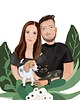 grafiki i ilustracje Portret bajkowy/ilustracyjny dwóch osób.