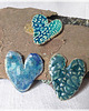 magnesy Ceramiczne serduszka - magnesy, zestaw niebieski