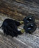 kolczyki soutache Czarne kolczyki sutasz z chwostami