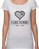 t-shirt damskie Koszulka damska oversize. I like to ride
