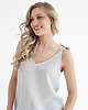 topy damskie Lniany Top MEADOW GRAY STRIPES