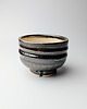 doniczki Płaska doniczka ceramiczna "stare srebro"