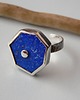 pierścionki srebrne -lapis lazuli geometrycznie-