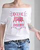 t-shirt damskie Dzik jest dziki Biały Oversize