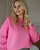 bluza bez kaptura damska Bluza Basic oversize różowa