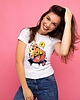 t-shirt damskie Koszulka damska biała Cat like a pizza