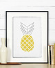 plakaty Plakat do kuchni, minimalizm, ananas, owoce, A3