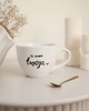 kubki Biały Kubek Porcelanowy 500 ml - Napis Na Zawsze Twoja ze Złotym Sercem dla P