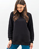 bluza bez kaptura damska Bluza basic ciepła ,,SEDA"  czarny