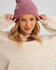 czapki damskie Gruba czapka zimowa wrzosowa