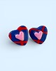 kolczyki z masy plastycznej Kolczyki Serduszka