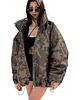 kurtki damskie Kurtka typu bomber oversize collar camo