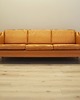 sofy i szezlongi Sofa skórzana pomarańczowa, duński design, lata 70, produkcja: Dania