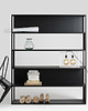 regały i półki Metalowy regał HYLLER SIDE 150x180 - czarny loftowy