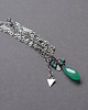 srebrne naszyjniki Naszyjnik Minerały w zieleni