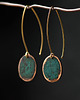 kolczyki wire wrapping Kolczyki miedziane z zieloną patyną