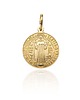 złote naszyjniki Zawieszka - medalion, św. Benedykt, złoto 585