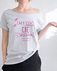 t-shirt damskie Cały czas cię słucham Szary Oversize