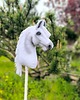 zabawki - inne Hobby horse A3 siwy biały koń na kiju