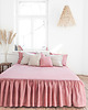 koce i narzuty Narzuta Z Falbaną  DUSTY PINK