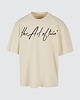 t-shirty męskie T-shirt BOXY fit super heavy kremowy
