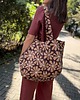 torby na zakupy Welurowa tote bag margaretka beż