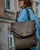 torby XXL Taupe torba z wodoodpornego nubuku