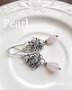 kolczyki wire wrapping Snowy- rose
