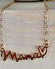 złote naszyjniki Naszyjnik pozłacany z napisem mama