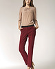 spodnie materiałowe damskie Spodnie sd07 - bordo